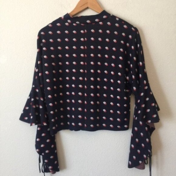 BCBGeneration Double Dot Cutout Sleeve Blouse - Picture 8 of 8